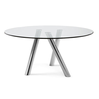 RAY Round glass dining table