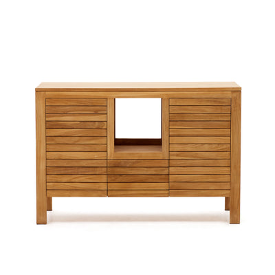 NERIA Bathroom furniture in solid teak wood with natural finish, 120 x 45 cm
