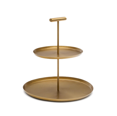 ARUC 2-layered tray made of gold-coloured stainless steel