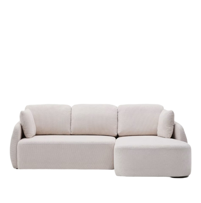 LAIRA trosjed na razvlačenje od chenilea s ležajem, ekru, 246 cm