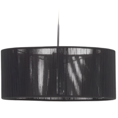 CANTIA Cotton ceiling light shade with black finish