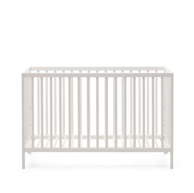 SHANTAL solid ash wood cot in white finish, 60 x 120 cm