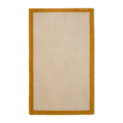 NALIM Bež i senf boje, 100% pamučni tepih, 90 x 150 cm