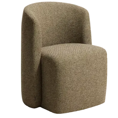 CORVENA Chair in olive green chenille