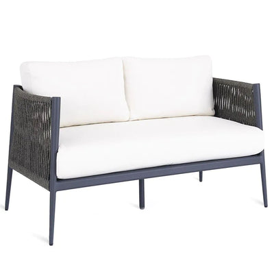 LUCE Sofa with aluminium seat and rope backrest