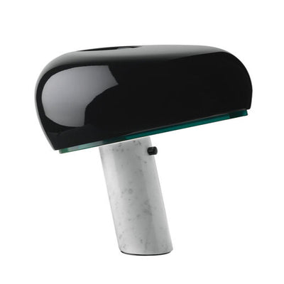 SNOOPY Table lamp with white Carrara's marble base, black