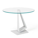ROGER Okrugli stol sa staklenom pločom