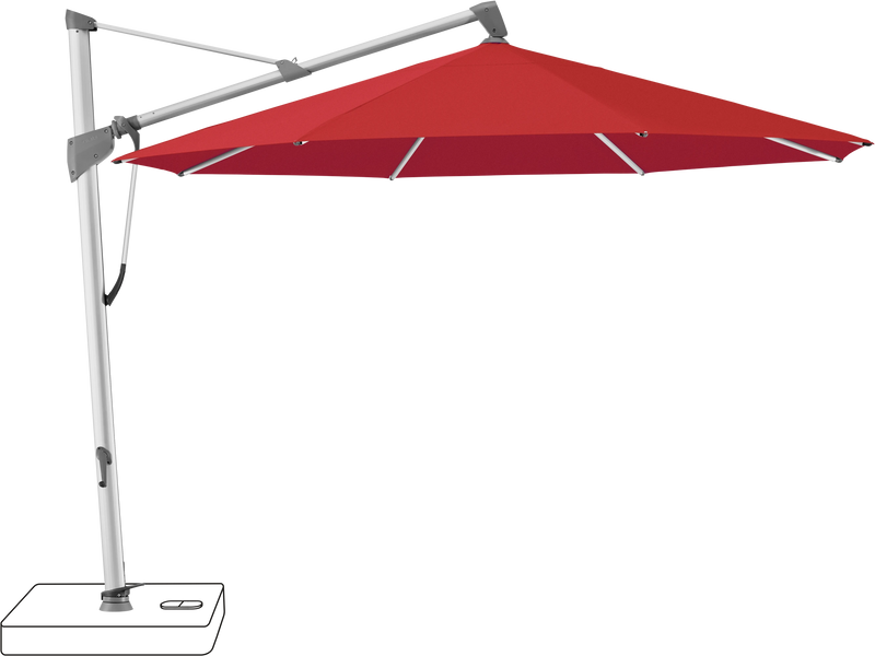 SOMBRANO® S+ Parasol - Round - Frame aluminium, anodised natural