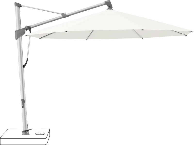 SOMBRANO® S+ Parasol - Round - Frame aluminium, anodised natural