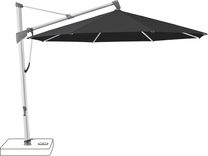 SOMBRANO® S+ Parasol - Round - Frame aluminium, anodised natural