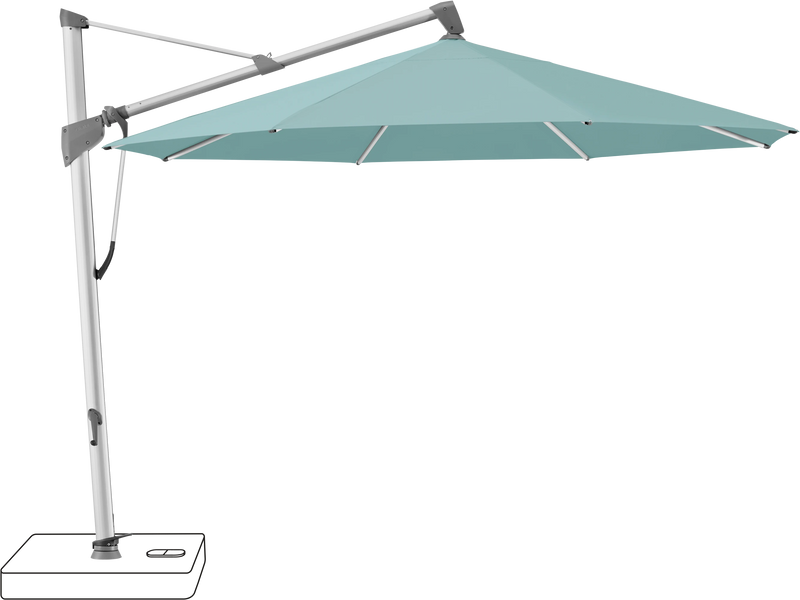 SOMBRANO® S+ Parasol - Round - Frame aluminium, anodised natural