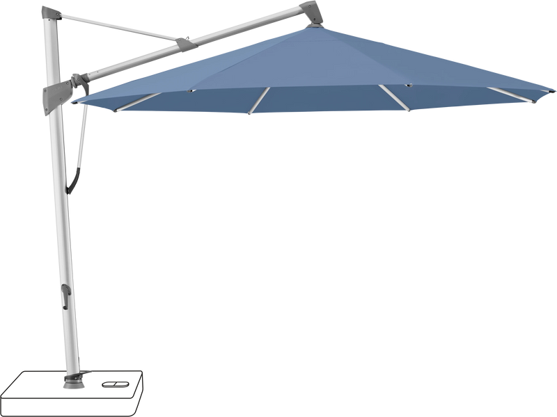 SOMBRANO® S+ Parasol - Round - Frame aluminium, anodised natural