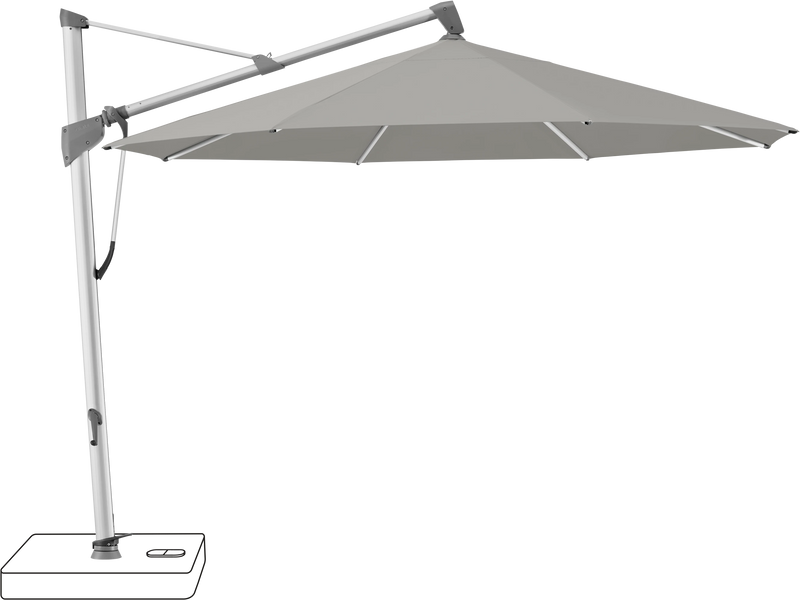 SOMBRANO® S+ Parasol - Round - Frame aluminium, anodised natural