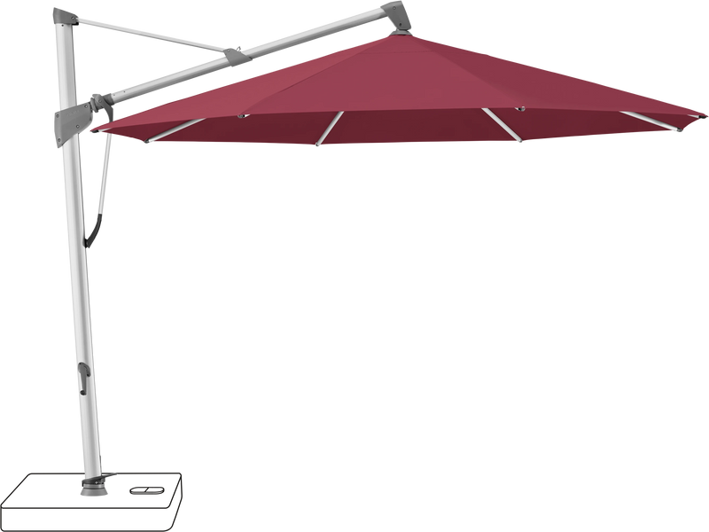 SOMBRANO® S+ Parasol - Round - Frame aluminium, anodised natural