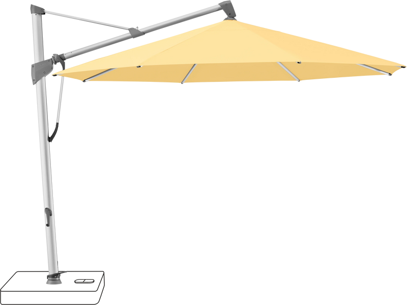 SOMBRANO® S+ Parasol - Round - Frame aluminium, anodised natural