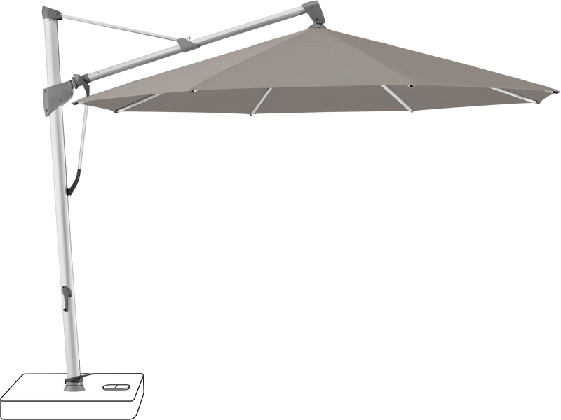 SOMBRANO® S+ Parasol - Round - Frame aluminium, anodised natural