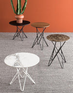 STELLAR Stolić s okruglom pločom i metalnom bazom, d40 cm