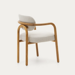 MELQUI Beige chair in solid oak wood a natural finish