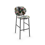 INÈS Padded stool with metal frame