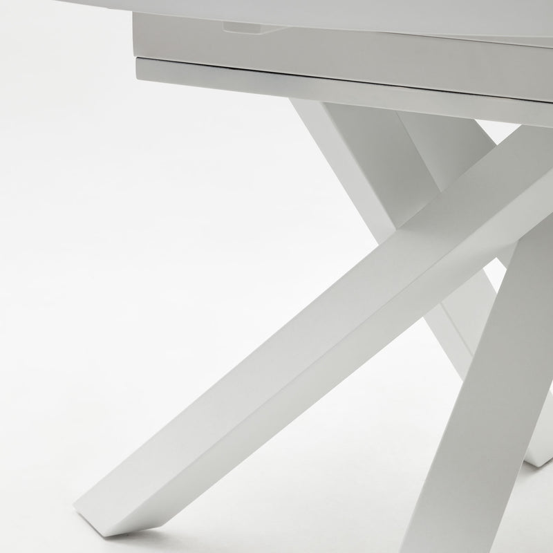 VASHTI extendable round white table