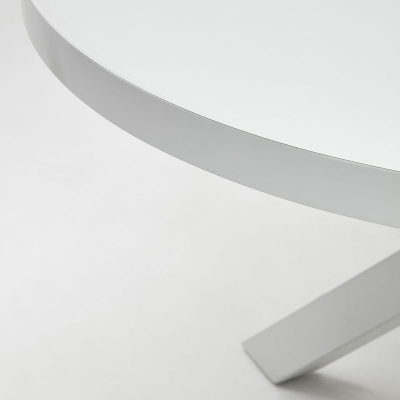 VASHTI extendable round white table