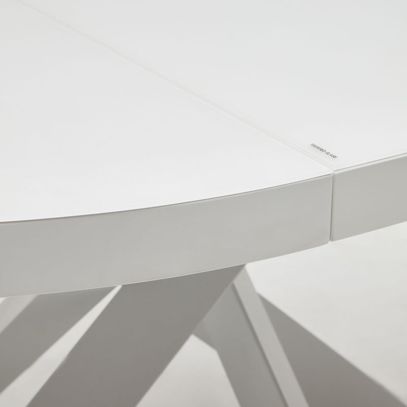 VASHTI extendable round white table