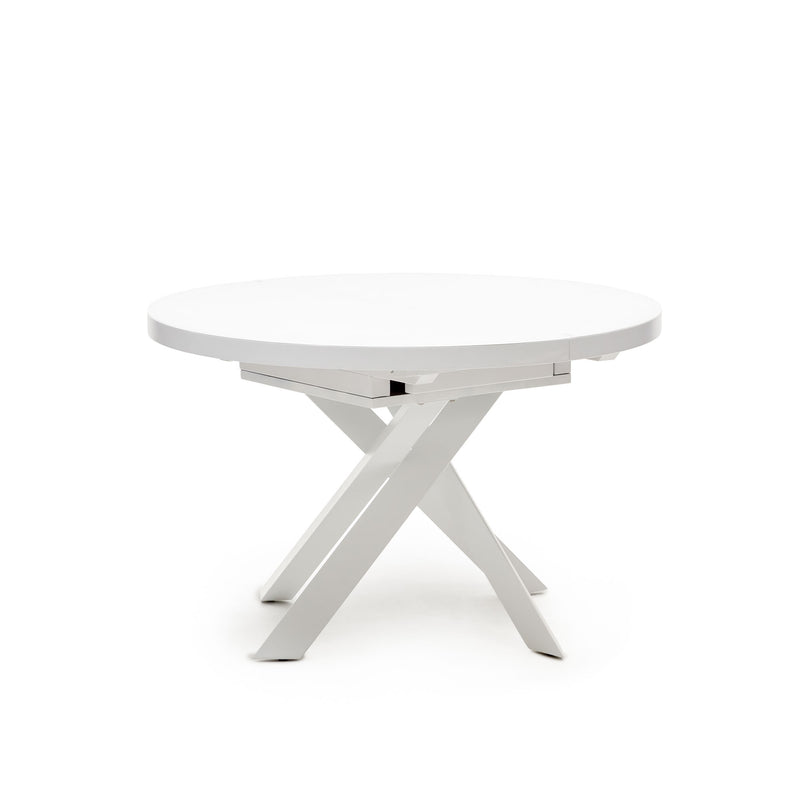 VASHTI extendable round white table