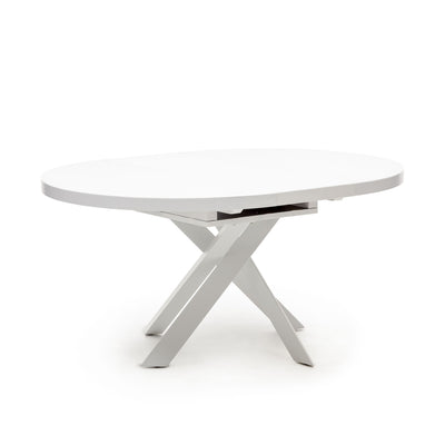VASHTI okrugli bijeli stol na razvlačenje