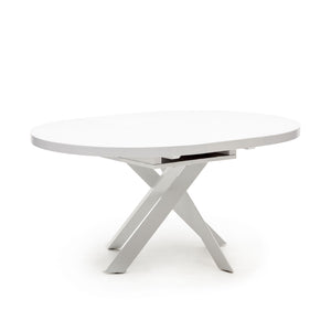 VASHTI extendable round white table