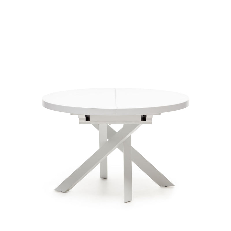 VASHTI extendable round white table