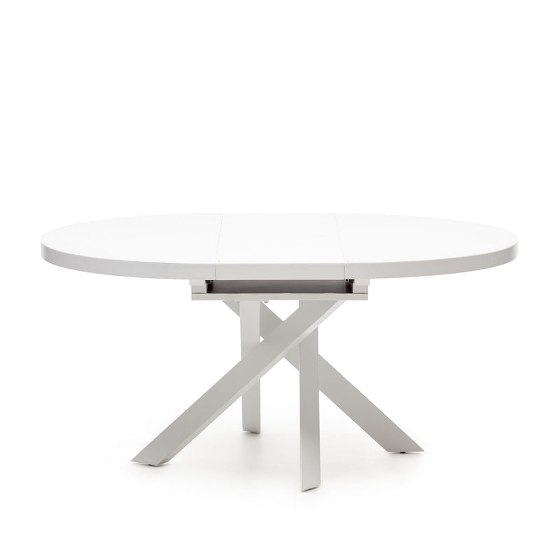 VASHTI extendable round white table