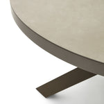 VASHTI extendable round brown table