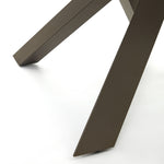 VASHTI extendable round brown table