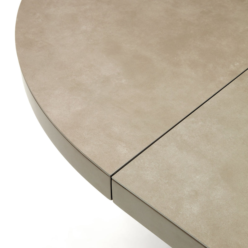 VASHTI extendable round brown table