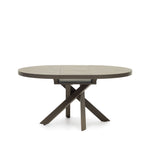 VASHTI extendable round brown table