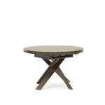 VASHTI extendable round brown table