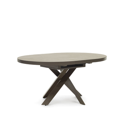 VASHTI extendable round brown table