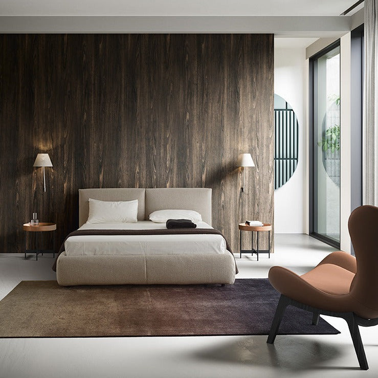 MAGENTA Beds with smoke wooden legs