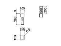 Square extractable power socket tower