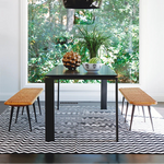 FOUR CERAMIC Rectangular table with marble finish