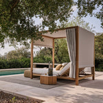 PURE CABANA Vanjski ležaj s okvirom od tikovine