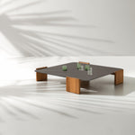 TAO Outdoor coffee table with stoneware top