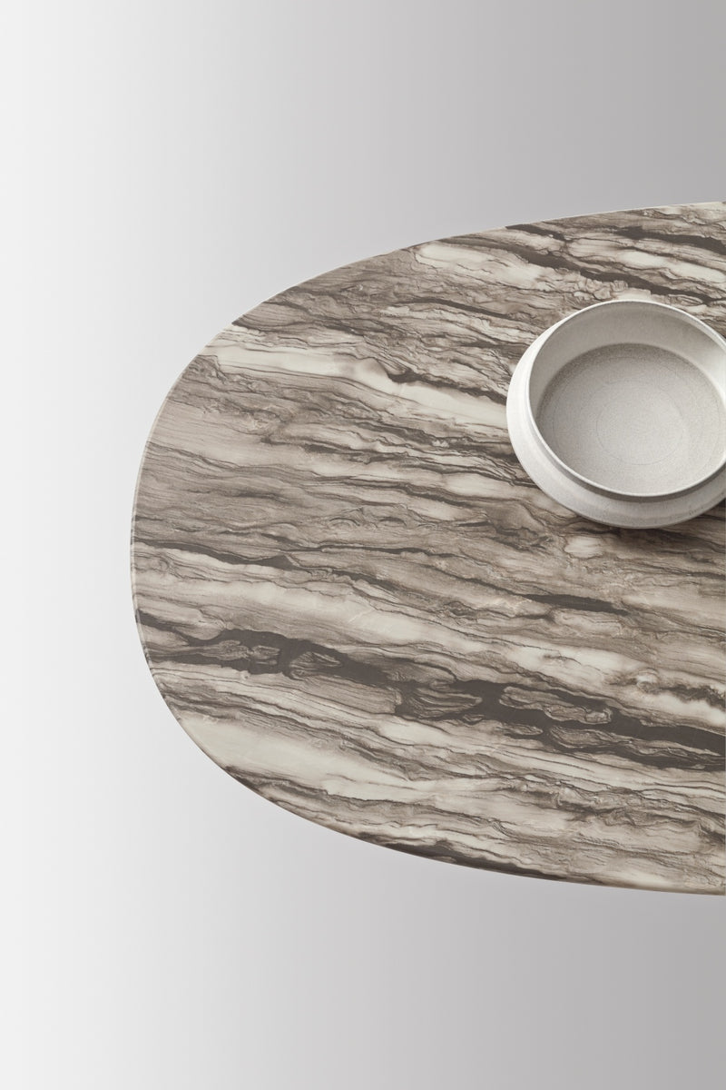 BIARRITZ Blagovaonski stol s mramornom pločom