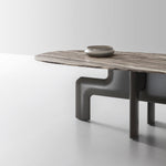 BIARRITZ Blagovaonski stol s mramornom pločom