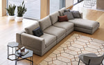 LAYLA 3-seater maxi sofa with chaise longue with armrest and tray