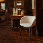 CHARLA Armchair in orsetto fabric