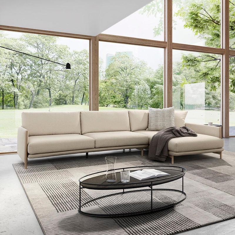 ATOLLO Coffee table with ceramic top and metal base