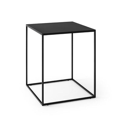 THIN Rectangular coffee table with metal/ceramic top, 40 cm