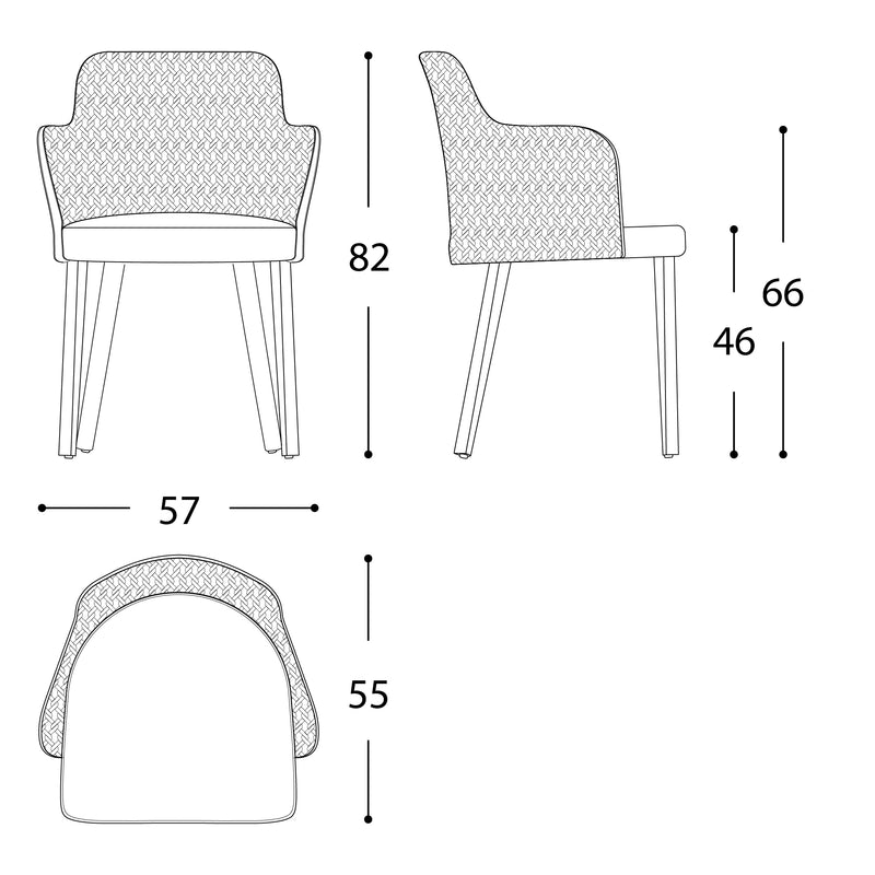 EMMA stolic s naslonom