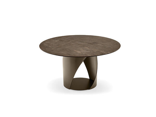 CYCLONE Stol s produljivom zaobljenom pločom s metalnom bazom